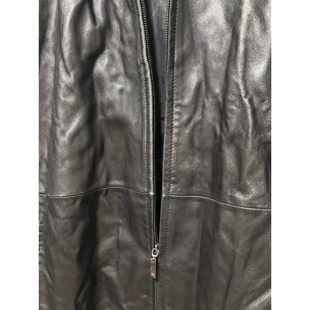 Worthington Women's Black Genuine Lambskin Leather Jacket 3X - Picture 4 of 11
